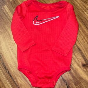 12M red Nike onesie